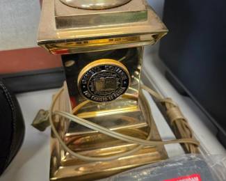 #255 Brass Base Lamp - Geneva College Prochristo Et Patria - Holy Bible Lamp - 26" $45.00