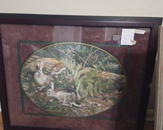 #55 33x28 by Vern Hippensteal Watercolor signed & Matted * Framed "Bright Eyes" $50.00