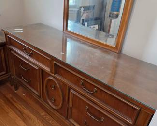 #70 Cherry Dresser w/8 drawers & Mirror - 60x19x32 Mirror 27x45 $175.00