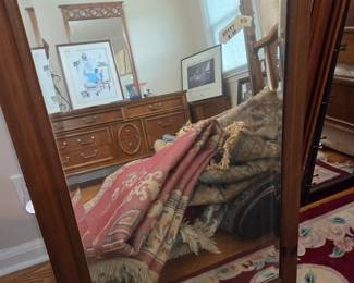 #57 Wood Framed Beveled Mirror - 24x37 $50.00