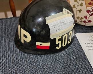 #289 Authentic MP Helmet and Liner 503 Airborne $75.00