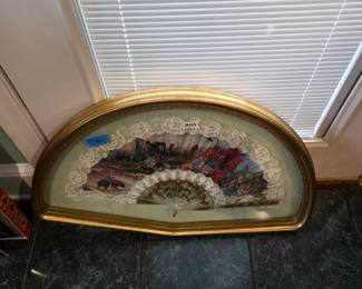 #133 Decorative Victorian Hand Fan - 31" $75.00