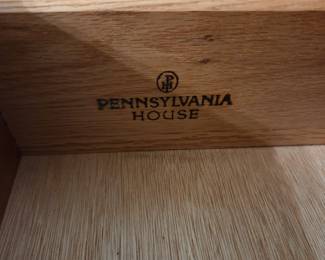 #21 Pennsylvania House Dresser w/11 drawer & Mirror w/glass protect- 62x18x35 Mirror 35x50 $225.00