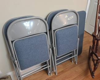 #80 Card table w/4 padded chairs $40.00