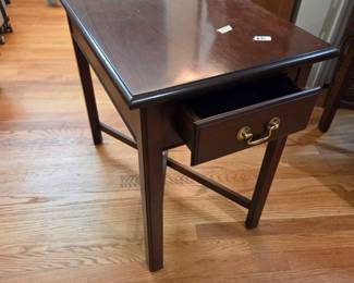 #10 Wood End Table w/1 drawer - 17x27x24 (as is scratch) $55.00