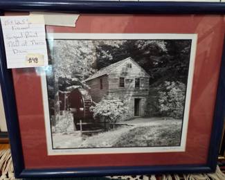 #48 15x12.5" Framed Signed Print Mill at Norris Dam $75.00