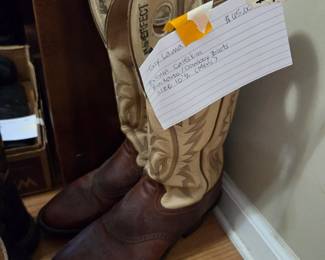#99 Tony Lama Brown Calfskin Buckaroo/Cowboy Boots Size 10.5 $65.00