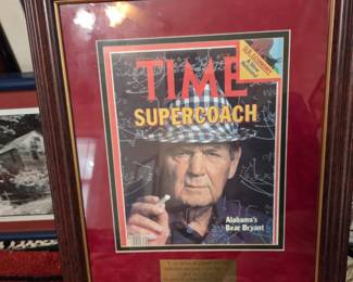 #49 Bear Bryant Time Magazine Framed - 15x19 $30.00