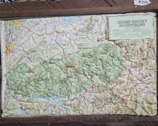#249 Topographical Map of Great Smoky Mountains $25.00
