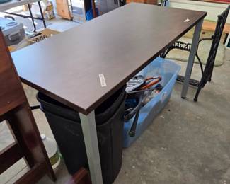 #161 Metal Desk w/4 straight legs - sturdy - 48x24x29 $75.00