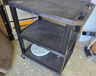 #155 Plastic utility Cart on Wheels - 26.5x18x34 $25.00