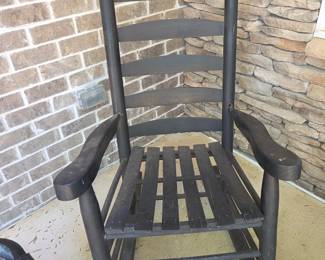 #195 Black Painted Rocker (broken Arm) $20.00