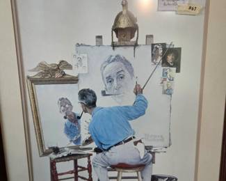 #67 "Norman Rockwell" 24x30 number 411/1000 Signed Joan Durham w/certificate of Authencity $75.00