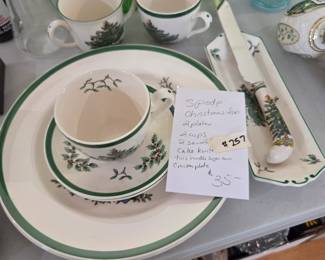 #257 Spode Christmas tree Mixed Set $35.00