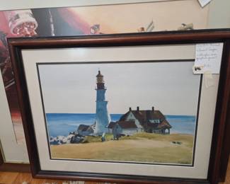 #46 23x18.5 Edward Hopper Watercolor over graphite pencil $50.00