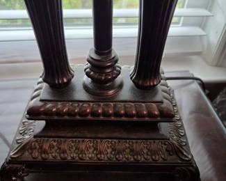 #23 Heavy Metal Base Pair of Lamps w/shade 33" Tall $75.00