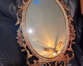 #137 Victorian Style Oval Mirror (plastic Frame ) 22x36 $45.00