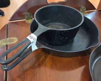 #4 Cast Iron Skillet & Sauce Pon - 2qt and no. 8 $25.00
