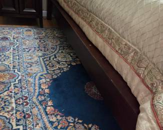 #76 Sears Blue Machine made Rug - 132x98 $75.00
