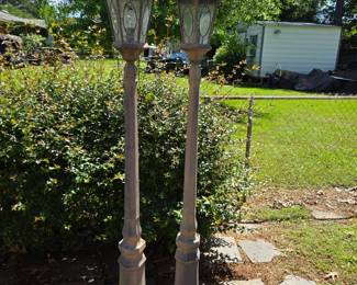 #200 Aluminum Pair of Light Posts AS IS $35.00