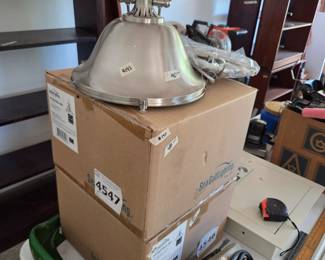 #190 Sea Gull Lighting 1 light pendant Brushed Nickel - in Box $40.00
#191 Sea Gull Lighting 1 light pendant Brushed Nickel - in Box $40.00
#192 Sea Gull Lighting 1 light pendant Brushed Nickel - in Box $40.00