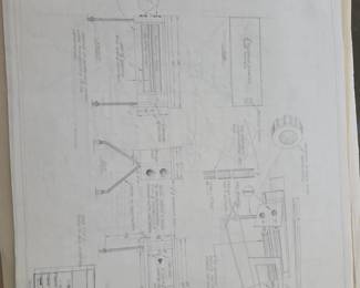 #144 Atomic Energy Commission Training Materials Painted Glass Panels & Blueprints - set of 6 panels $250.00