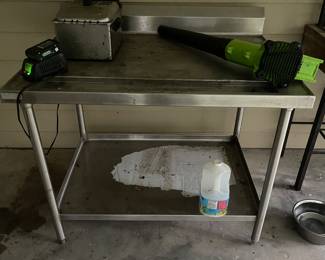 Stainless steel outdoor table
