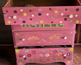 Floral dresser
33 inches wide
18 inches deep
41 inches tall