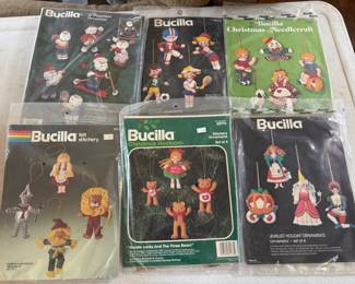 tons of vintage bucilla felt ornament kits 