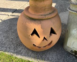 clay large deco pumpkin