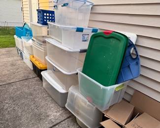 Storage containers we have most of lids 