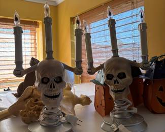 cute vintage candelabra skeletons lamps