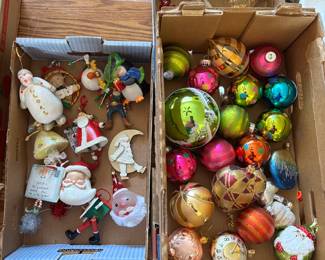 santa ornaments blown glass ornaments