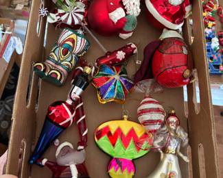 mercury and blown glass ornaments