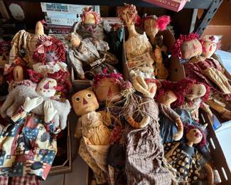 primitive style raggady ann dolls