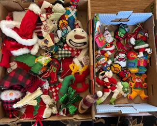 vintge felt and handmade ornaments