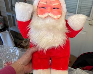 rubber face vintage santa stuffed toy