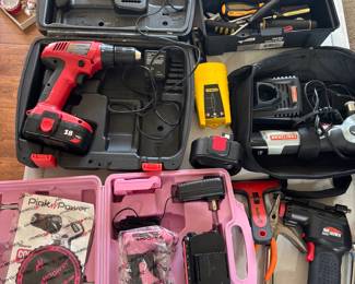 nice power tools, like new some hand tools 