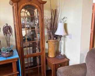 oak curio cabinet for sale