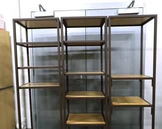 Pier 1 Display Shelves on wheels- Available for pick up end of sale. $35 each