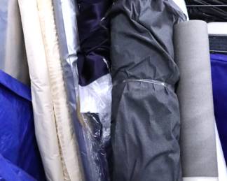Large standing Fabric bolts
