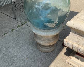 Urn with large glass ball