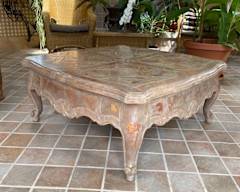 Leather Top Inlay Table