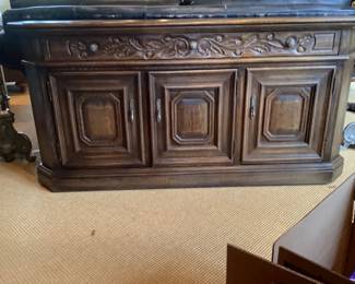 Carved Oak Credenza