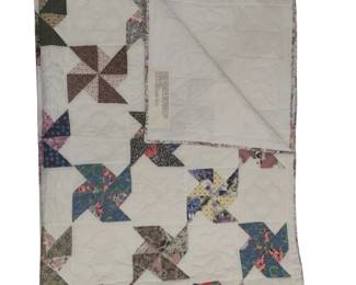 Quilt Hand Stitched Quilt Colorful White