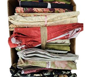 Fabric Quilting Dark Colors Nature Patterns