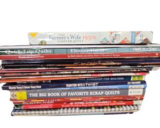 Quilt Pattern Books Stack Hard-Soft Covers No Magazines See Photos