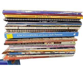 Quilt Pattern Books Stack Hard-Soft Covers No Magazines See Photos