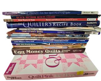 Quilt Pattern Books Stack Hard-Soft Covers No Magazines See Photos