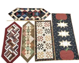 Quilts Machine Stitched Décor 4 Table Runners Fall Colors